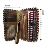 ⁦جزدان كروت بنقوش هندسية وألوان مختلفة⁩ - الصورة ⁦4⁩