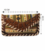 جزدان نقود بنقوش هندسية وألوان مختلفة