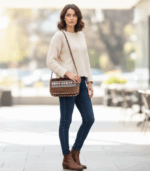 ⁦جزدان كروت بنقوش هندسية وألوان مختلفة⁩ - الصورة ⁦3⁩