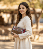 ⁦جزدان كروت بنقوش هندسية وألوان مختلفة⁩ - الصورة ⁦5⁩